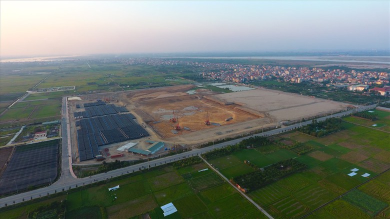 khung canh nhin tu tren cao du an nha may nuoc mat song hong cham tien do