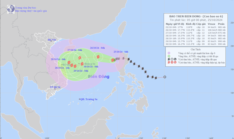 Bão số 6 Trami giật cấp 12 chuyển hướng- Ảnh 1.