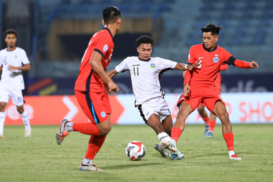 AFF Cup 2024: Thua đau Singapore, Đông Timor chính thức bị loại - Ảnh 1.