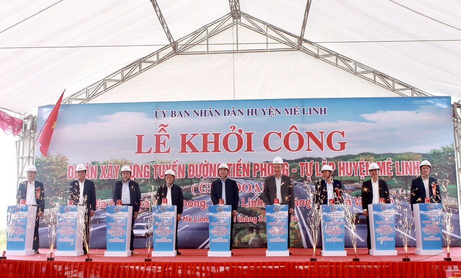 Hà Nội: Khởi công đường 4 làn xe, vốn đầu tư gần 800 tỷ đồng qua huyện Mê Linh- Ảnh 1.