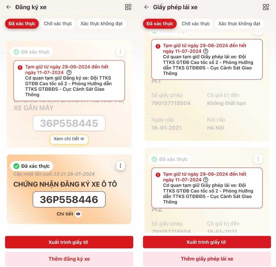 Tài xế đầu tiên ở Hà Nội bị tạm giữ giấy phép lái xe qua VNeID- Ảnh 3. Tài xế đầu tiên ở Hà Nội bị tạm giữ giấy phép lái xe qua VNeID- Ảnh 3.