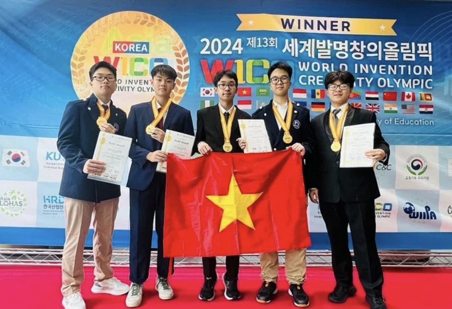 Học sinh Việt Nam đạt Huy chương vàng tại cuộc thi Olympic Phát minh và Sáng chế thế giới- Ảnh 1.