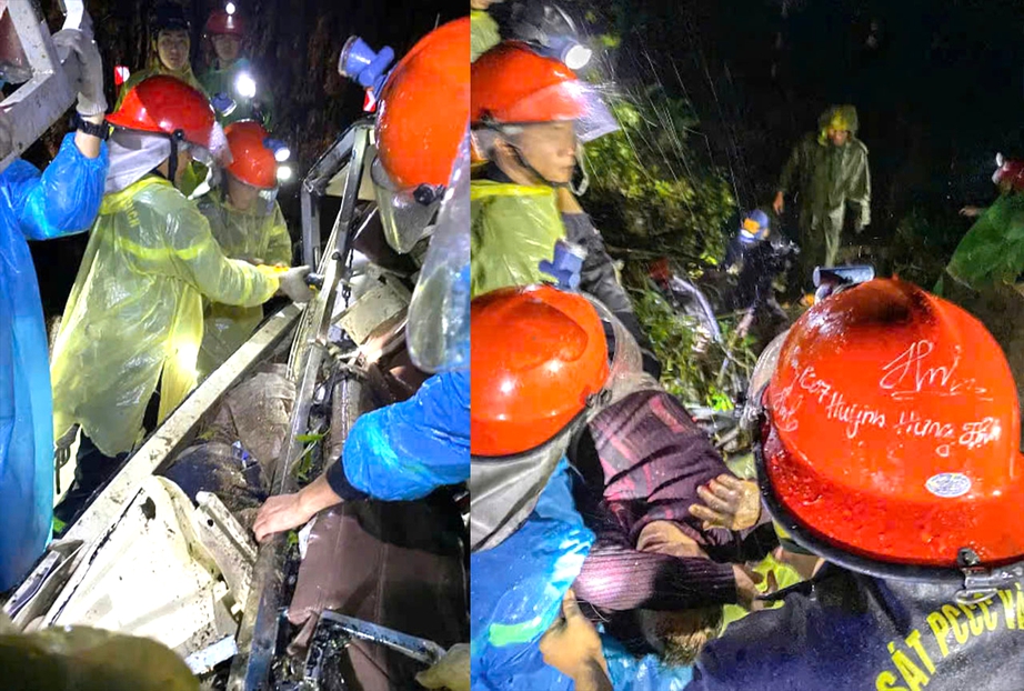 Hiện trường xe khách bị vùi lấp, 6 người tử vong, 16 người bị thương trên đèo Khánh Lê- Ảnh 3. Hiện trường xe khách bị vùi lấp, 6 người tử vong, 16 người bị thương trên đèo Khánh Lê- Ảnh 3.