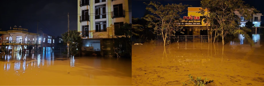 Nước lũ dâng cao, người dân bì bõm lội lụt trong đêm ở Quảng Trị- Ảnh 11. Nước lũ dâng cao, người dân bì bõm lội lụt trong đêm ở Quảng Trị- Ảnh 11.