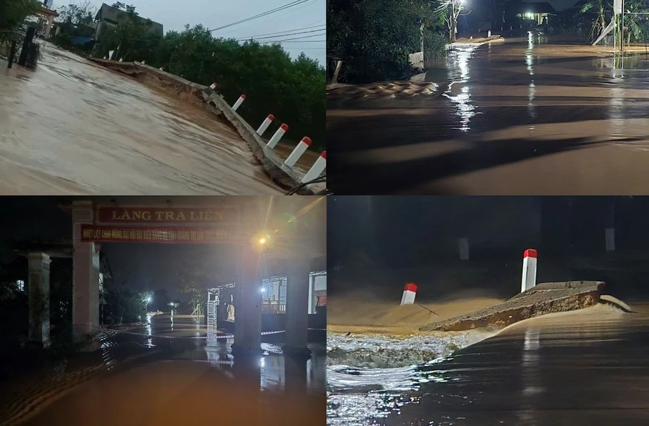 Nước lũ dâng cao, người dân bì bõm lội lụt trong đêm ở Quảng Trị- Ảnh 14. Nước lũ dâng cao, người dân bì bõm lội lụt trong đêm ở Quảng Trị- Ảnh 14.