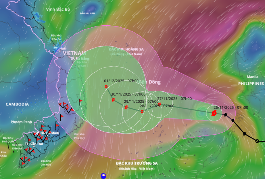 2 kịch bản tác động của bão số 15 Koto- Ảnh 1.