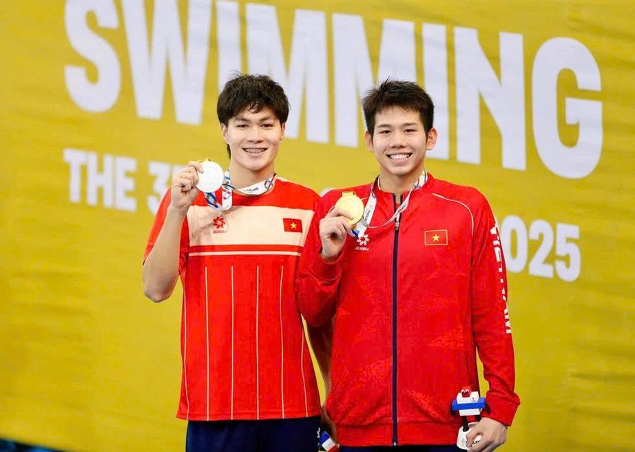 Em trai Ánh Viên giành Huy chương Vàng SEA Games 33- Ảnh 1.