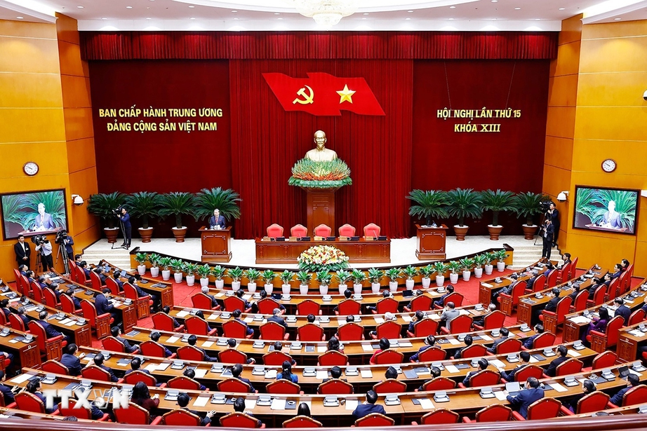 Bế mạc Hội nghị lần thứ 15 Ban Chấp h&agrave;nh Trung ương Đảng kh&oacute;a XIII- Ảnh 3.