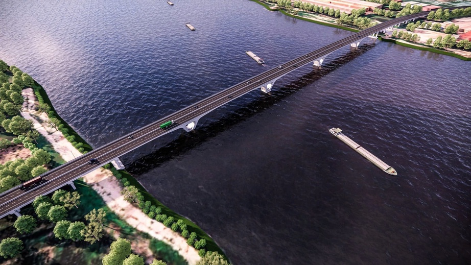 Nh&agrave; thầu tập trung nguồn lực đua tiến độ l&agrave;m cầu V&acirc;n Ph&uacute;c vượt s&ocirc;ng Hồng từ những ng&agrave;y đầu- Ảnh 13.