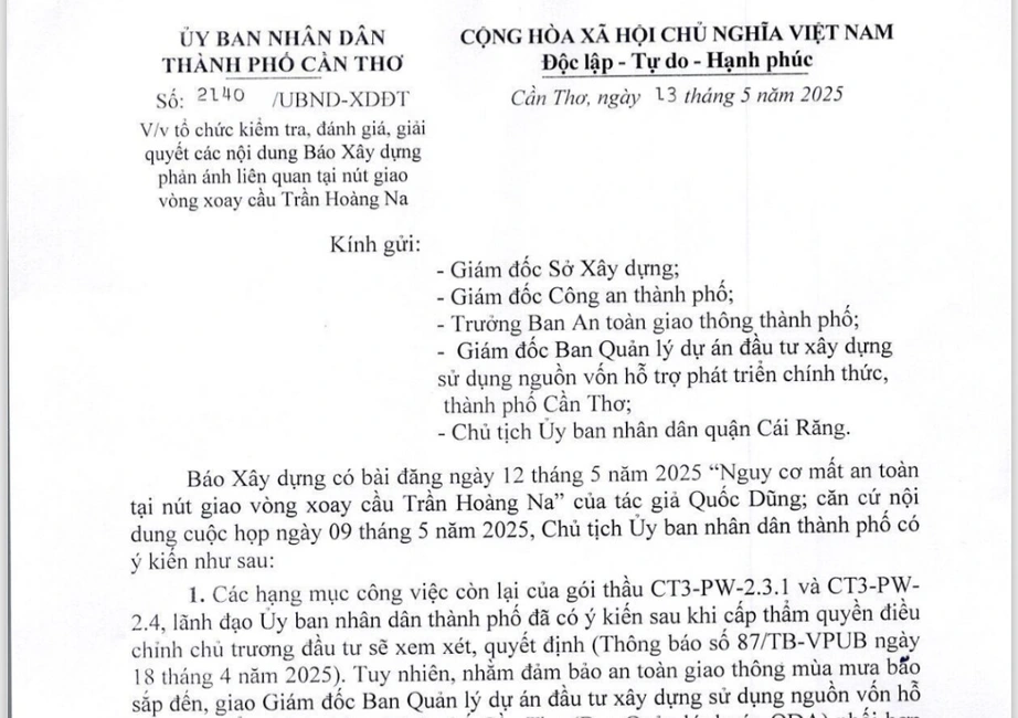 Cần Thơ chỉ đạo "nóng" về nút giao cầu Trần Hoàng Na sau phản ánh của Báo Xây dựng- Ảnh 3. Cần Thơ chỉ đạo "nóng" về nút giao cầu Trần Hoàng Na sau phản ánh của Báo Xây dựng- Ảnh 3.