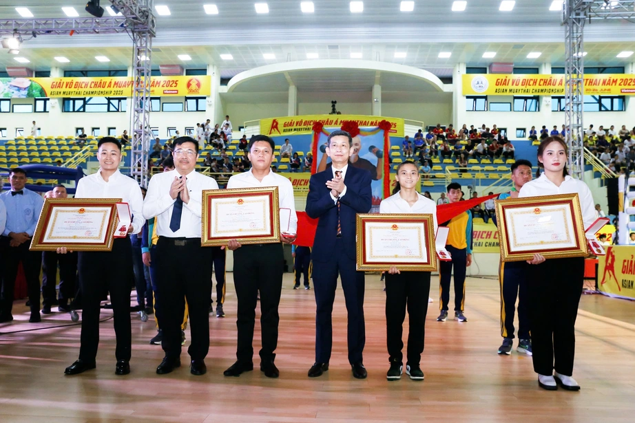 Khai mạc Giải vô địch châu Á Muay 2025 tại Thái Nguyên- Ảnh 7. Khai mạc Giải vô địch châu Á Muay 2025 tại Thái Nguyên- Ảnh 7.