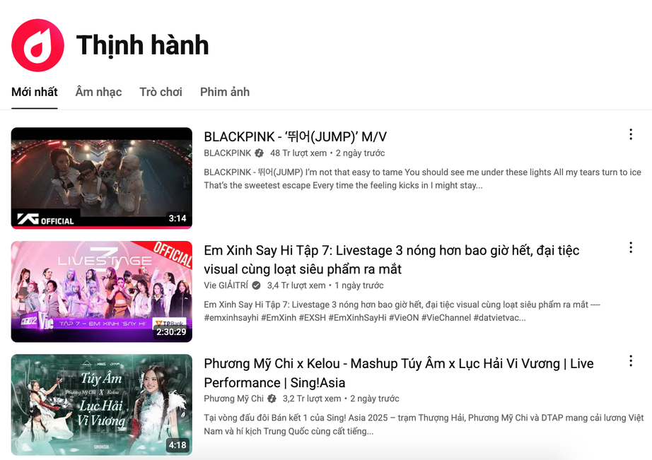 Em xinh say hi, Phương Mỹ Chi bị truất top 1 bảng xếp hạng trong nước bởi BlackPink
- Ảnh 1. Em xinh say hi, Phương Mỹ Chi bị truất top 1 bảng xếp hạng trong nước bởi BlackPink
- Ảnh 1.