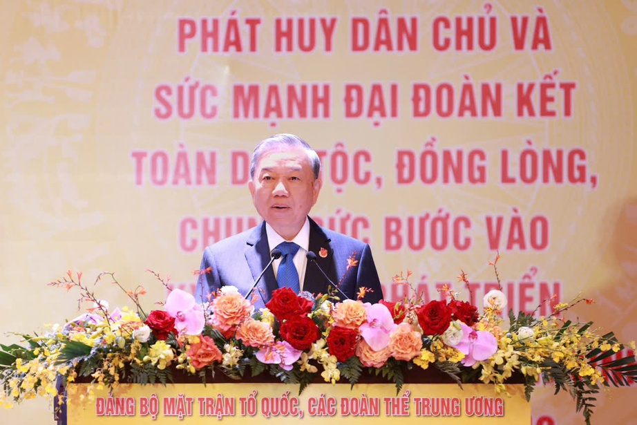 Tổng Bí thư Tô Lâm: Mặt trận là nhân dân, sức mạnh là lòng dân- Ảnh 1.