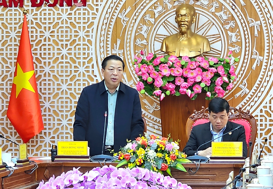 Bộ trưởng Trần Hồng Minh: L&acirc;m Đồng giải quyết nhiều vấn đề hạ tầng giao th&ocirc;ng, x&acirc;y dựng- Ảnh 1.