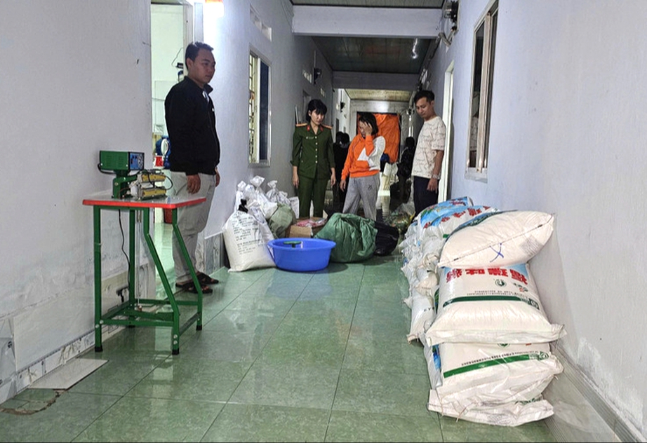 Gia Lai: Ph&aacute;t hiện điểm sản xuất bột ngọt, hạt n&ecirc;m giả quy m&ocirc; lớn trong ph&ograve;ng trọ- Ảnh 1.