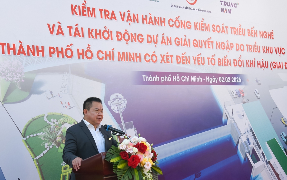 TP.HCM t&aacute;i vận h&agrave;nh cống Bến Ngh&eacute;, sớm ph&aacute;t huy hiệu quả Dự &aacute;n Ngăn triều TP.HCM- Ảnh 2.