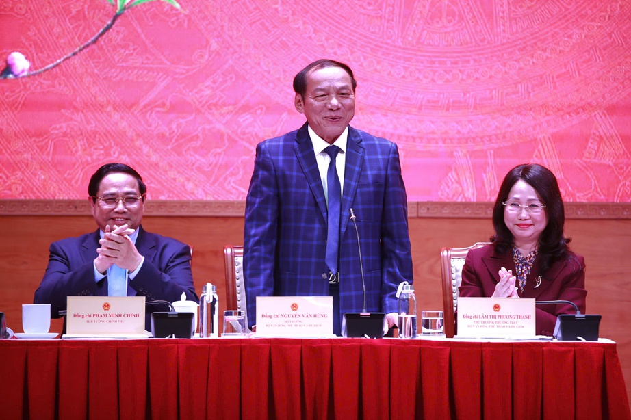 Thủ tướng Phạm Minh Chính thăm, chúc Tết và làm việc với Bộ Văn hóa, Thể thao và Du lịch- Ảnh 3. Thủ tướng Phạm Minh Chính thăm, chúc Tết và làm việc với Bộ Văn hóa, Thể thao và Du lịch- Ảnh 3.