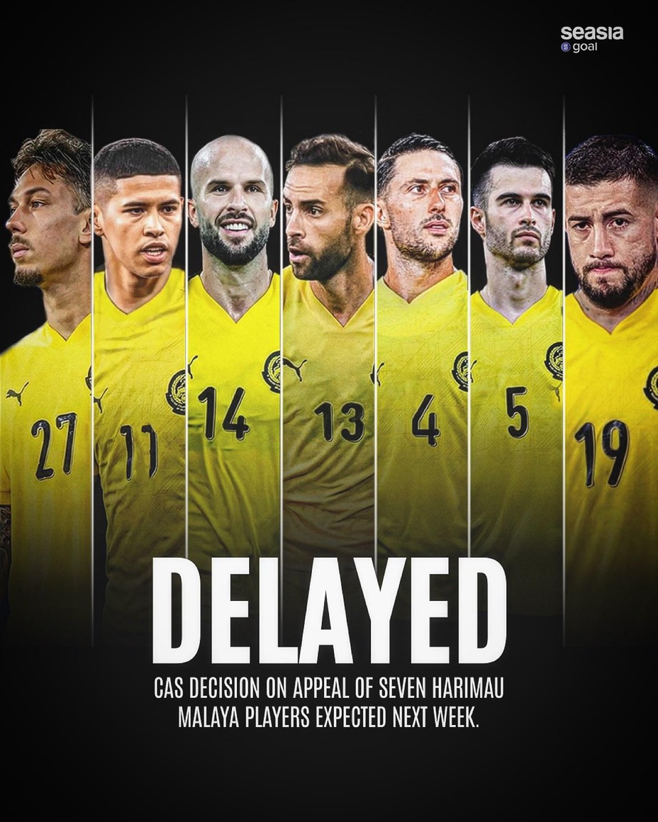 Vì sao CAS lùi thời hạn quyết định vụ Malaysia sử dụng 7 cầu thủ nhập tịch sai quy định?- Ảnh 1. Vì sao CAS lùi thời hạn quyết định vụ Malaysia sử dụng 7 cầu thủ nhập tịch sai quy định?- Ảnh 1.