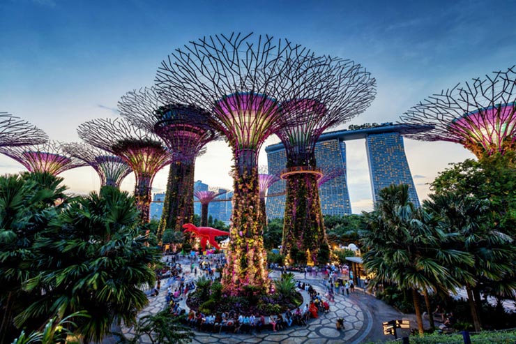 3. Gardens by the Bay, Singapore là thiên đường dành cho những người yêu thiên nhiên và kiến trúc. Khung cảnh tại đây khiến cho tất cả mọi người đều phải choáng ngợp, xứng danh là một trong những công trình đẳng cấp nhất thế giới.