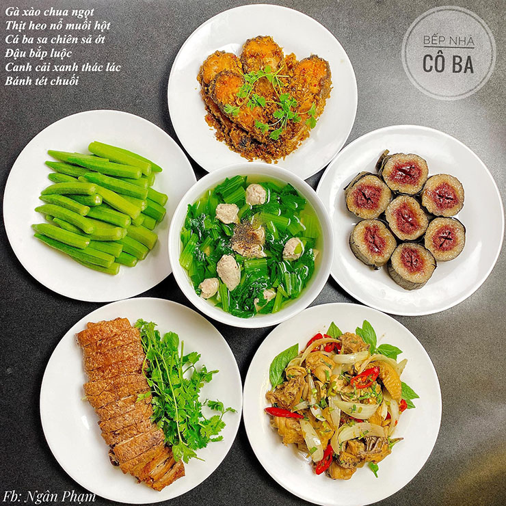 12. Với thực đơn nhiều món như thế này, cô bỏ ra thời gian khá nhiều để vào bếp nấu nướng.