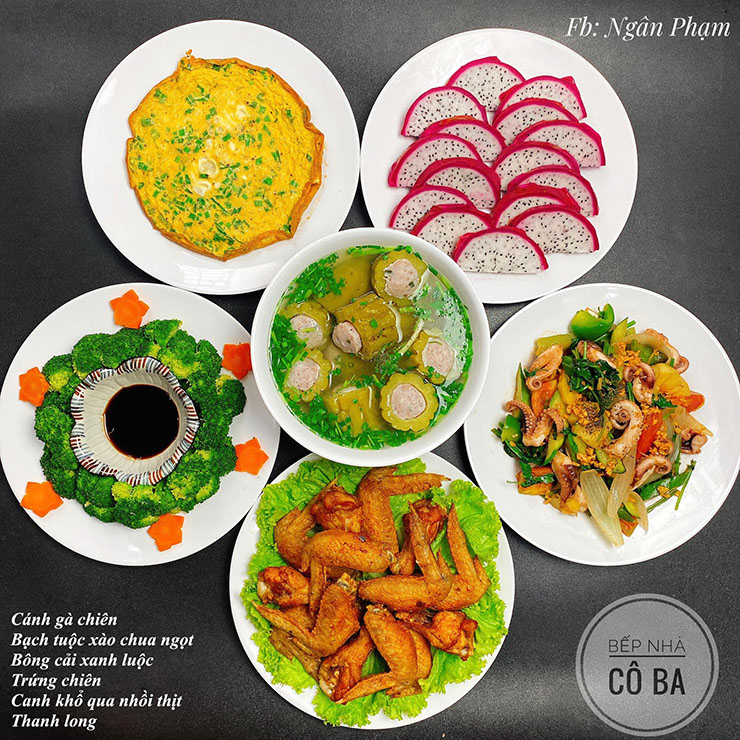 5. Hầu hết những món ăn của cô nấu ra đều cực kỳ đẹp mắt, trang trí chỉnh chu khiến ai nhìn vào cũng phải tấm tắc khen ngợi.