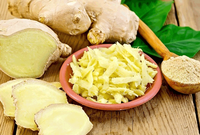 18. Gừng: Tác dụng chống buồn nôn của gừng làm cho nó có thể điều trị chứng đau dạ dày liên quan đến rượu.