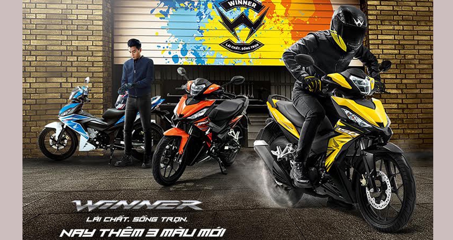 Honda Winner 150: Là đối thủ chính của Yamaha Exciter 150. Winner 150 được phát triển dựa trên ý tưởng về một chiếc xe thể thao cao cấp. giá bán Honda Winner tại các đại lý Yamaha khoảng 46-48 triệu đồng.