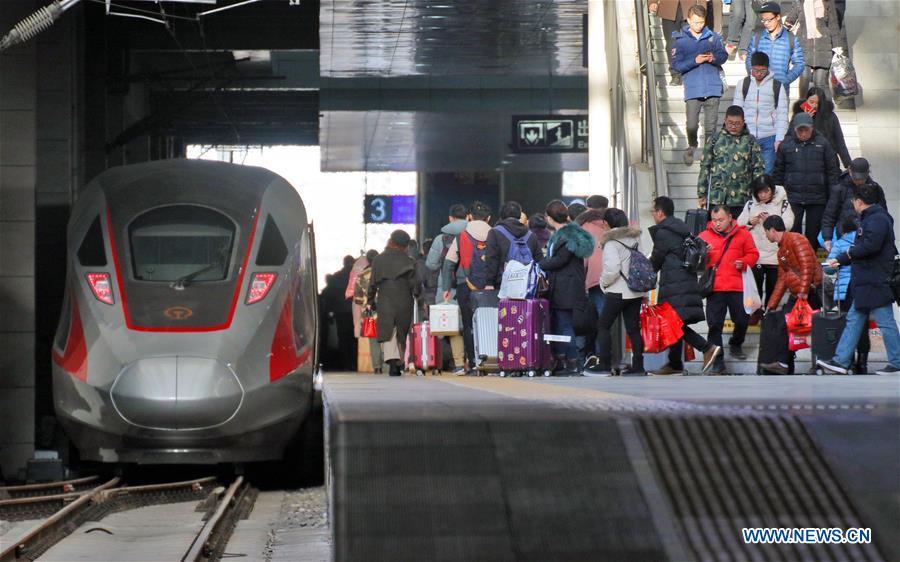 Tại một nhà ga ở Bắc Kinh