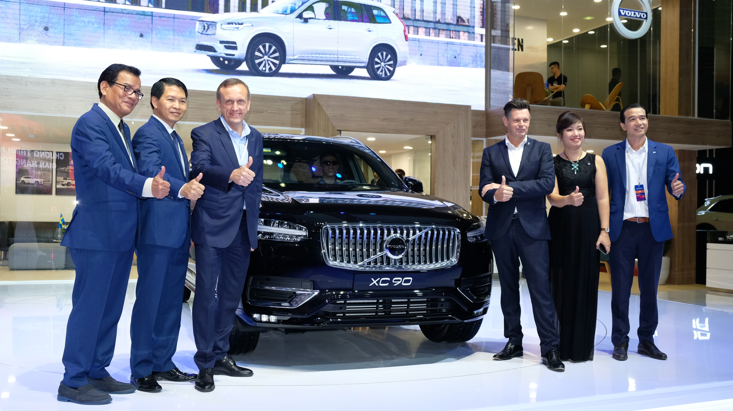 Volvo XC90 là mẫu xe tâm điểm của gian hàng Volvo tại Triển lãm ô tô Việt Nam 2019.
