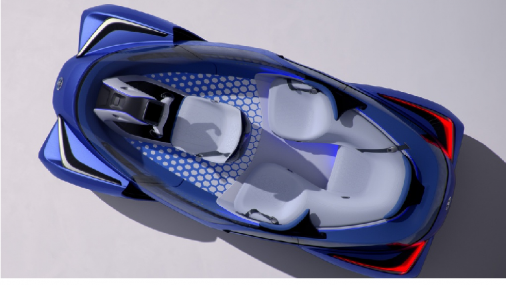 Nội thất Rhombus cũng kỳ dị không kém. Ghế lái đặt giữa trung tâm xe. Ba ghế còn lại được bố trí phía sau, hàng trên là hai ghế hai bên