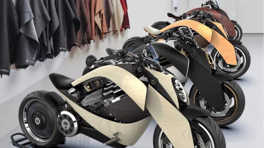 Kiểu dáng của chiếc Newron EV-1 có điểm lạ mắt là những chi tiết ốp gỗ ở thân xe được tạo hình uốn lượn