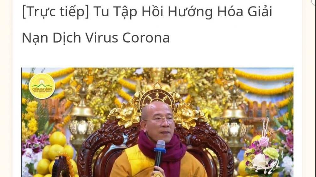300 người tham dự buổi tu tập hồi hướng hóa giải virus corona của trụ trì chùa Ba Vàng- Ảnh 2.