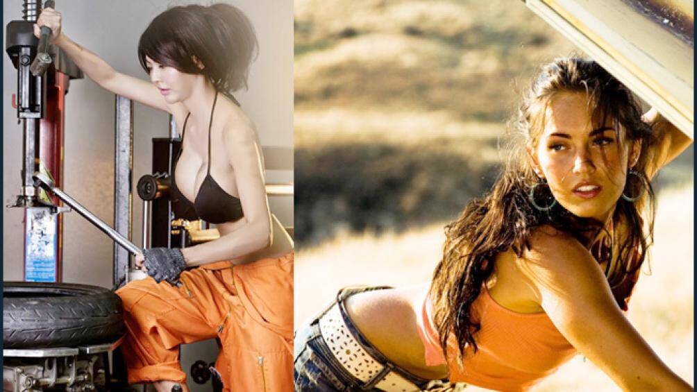 Ngay cả Megan Fox với cảnh kiểm tra xe hỏng đầy quyến rũ trong phim Transfomer cũng xếp sau Lookchin trong bảng xếp hạng trên