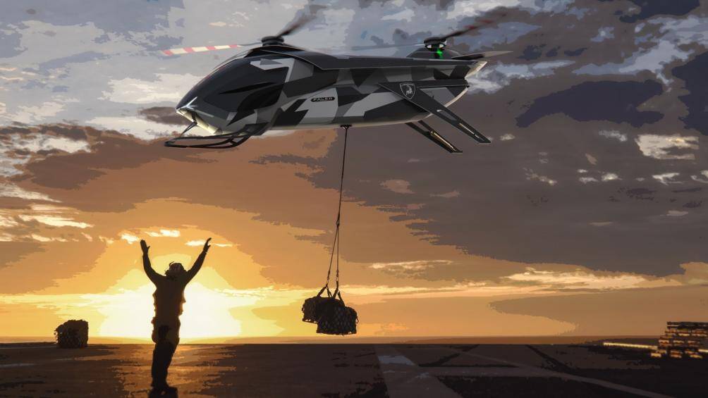 Những hình ảnh đang làm việc của chiếc trực thăng này ở bờ biển Italy cho thấy đây là một chiếc trực thăng có kích thước lớn