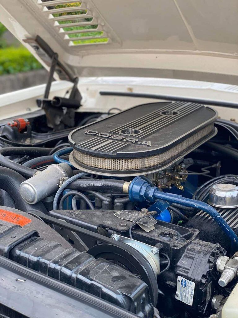 Nằm dưới nắp capo kéo dài phía trước là khối động cơ V8 Cobra Jet 428 với dung tích 7.0 lít, sử dụng bộ chế hòa khí đơn với bốn ống nạp