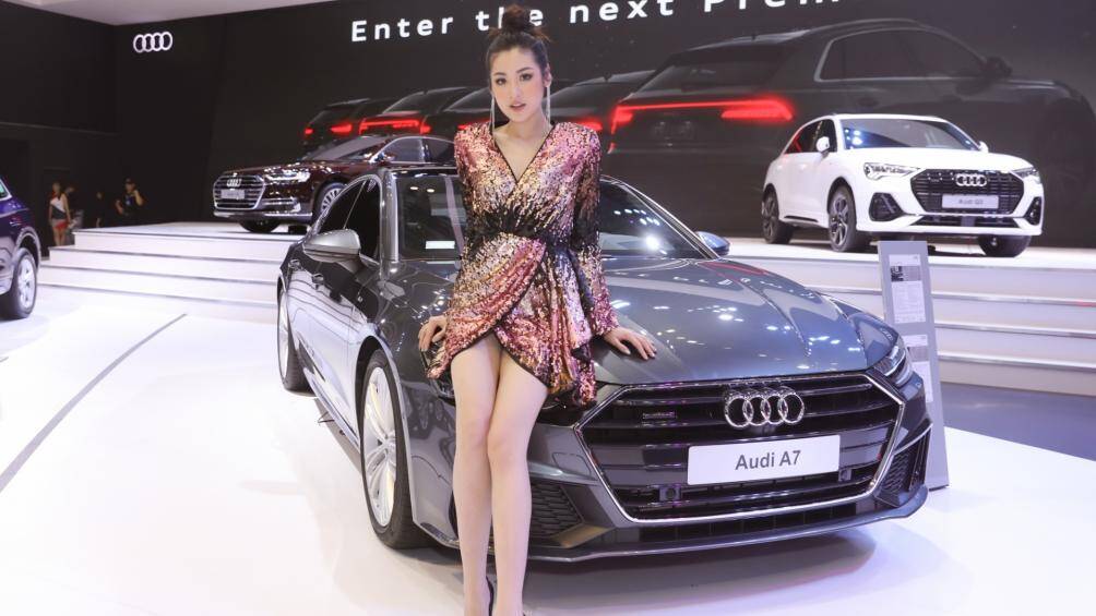 Những sự kiện ra mắt xe mới hay triển lãm xe tại Việt Nam, gian hàng Audi luôn có sự góp mặt của Tú Anh