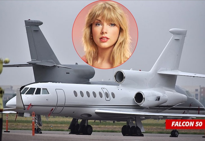 Vừa rao bán phi cơ Dassault Falcon 50, Taylor Swift giàu cỡ nào?