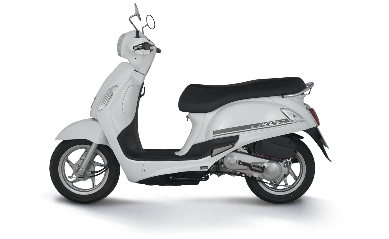 Kymco Like 50 sở hữu những đường cong và bầu, thiết kế nhỏ gọn phù hợp với các bạn nữ.
Kymco Like 50 sở hữu những tiện ích như cốp xe rộng, khóa điện đa dụng, nắp bình xăng phía trước giúp thuận tiện hơn khi đổ xăng.
Kymco Like 50 được trang bị khối động cơ 4 thì, làm mát bằng không khí, dung tích 49.5cc, công suất cực đại 2,7 mã lực tại 8.500 vòng/phút và mô-men xoắn đạt 3.5 Nm tại 7.000 vòng/phút.
Giá từ 23.790.000 - 24.290.000 đồng