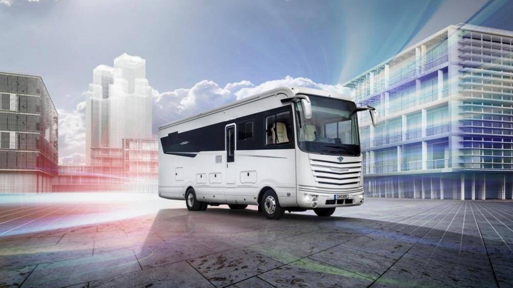 Nhiều nhà sản xuất xe đã tung ra thị trường những mẫu xe motorhome cực ấn tượng, ví như chiếc xe Concorde Liner có chứa cả garage dưới đây