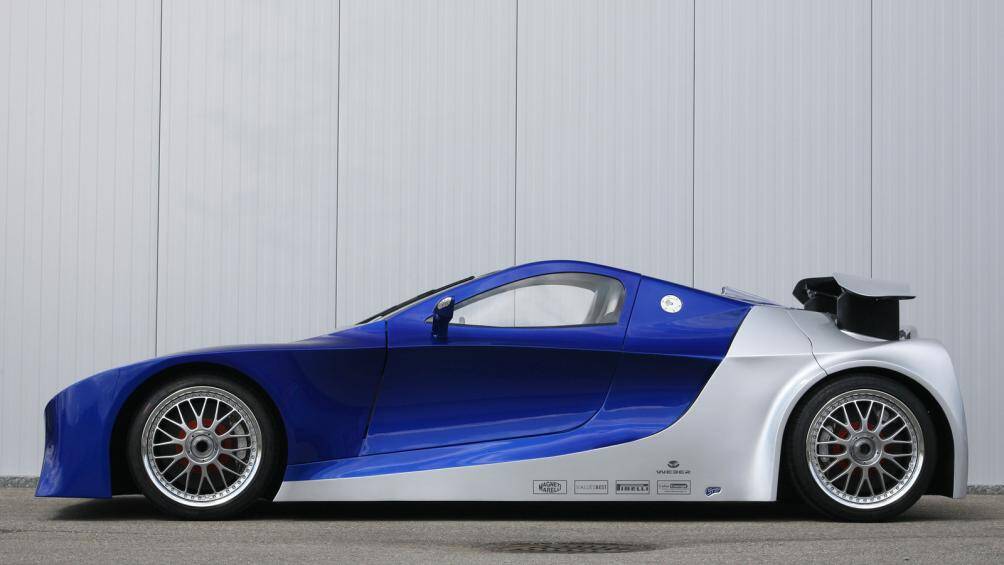 Weber Faster One đời 2008. Xe sử dụng động cơ 7.0L V8 tăng áp kép cho công suất tối đa 900 mã lực