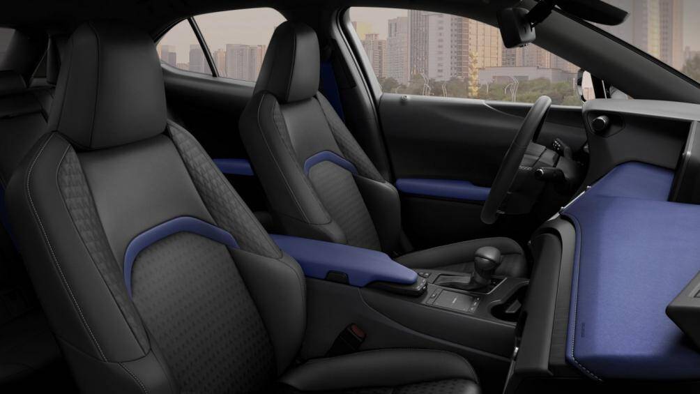Bên trong khoang lái, khách hàng có thể lựa chọn giữa ghế Black hoặc Birch Nuluxe với điểm nhấn màu xanh dương và dây an toàn