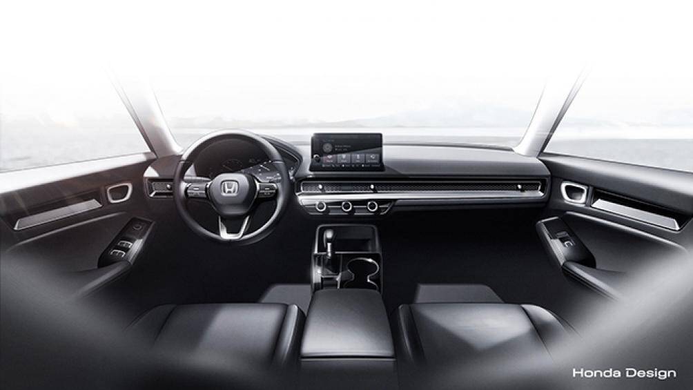 Trong nội thất, Honda Civic 2021 sở hữu màn hình thông tin giải trí cảm ứng 9 inch đặt ngang, khe điều hòa được thiết kế ẩn sau