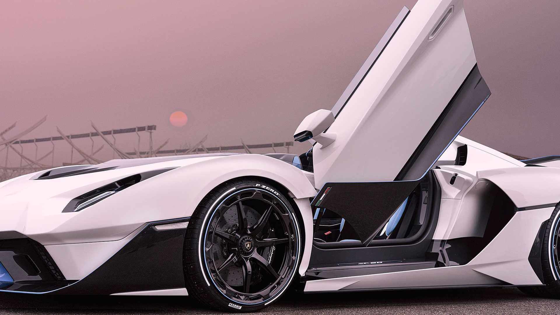 Lớp sơn độc đáo được tạo ra từ khách hàng, gồm lớp sơn nền Bianco Fu, sau đó phủ một lốp tráng bóng Blu Cepheus