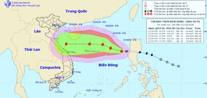 Bão số 8 đổ bộ đất liền