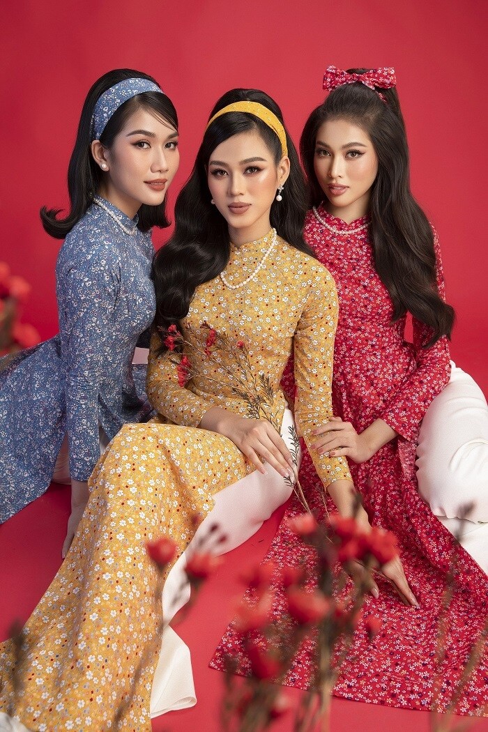 Các người đẹp hoá thân thành những giai nhân xưa đầy kiêu kỳ,với mái tóc đánh phồng đậm vẻ quý phái