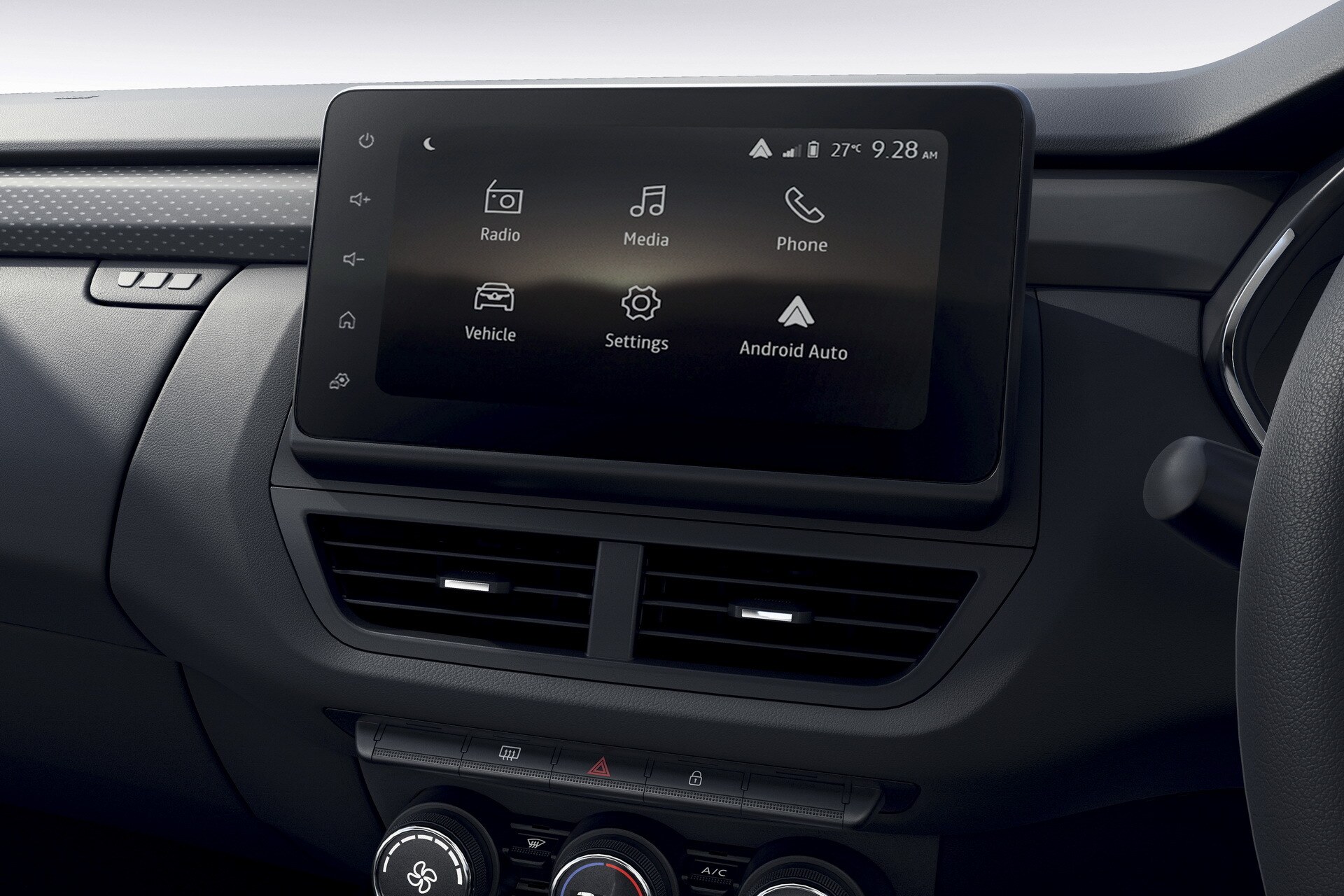 Màn hình cảm ứng 8.0 inch có kết nối Bluetooth ở giữa trung tâm trên bảng điều khiển, màn hình hiển thị thiết bị kỹ thuật số TFT 7.0 inch