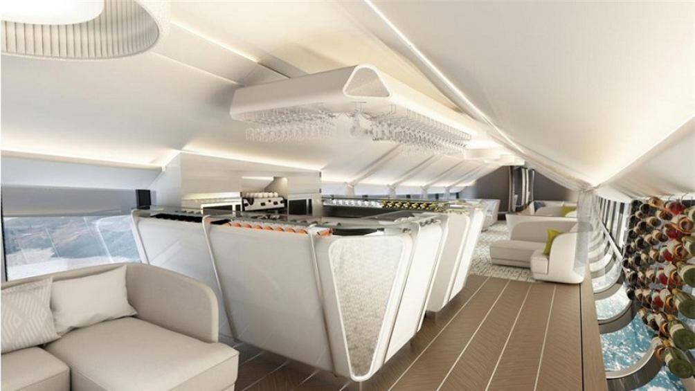 Altitude Bar sẽ cung cấp tất cả các nhu cầu, từ ăn uống, nghỉ ngơi giải trí trên chiếc máy bay sang trọng này