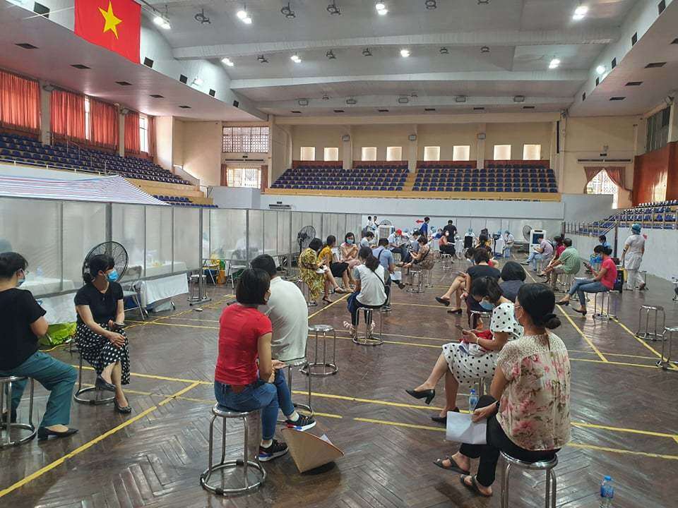 Nhà thi đấu Trịnh Hoài Đức sẽ là địa điểm tiêm vaccine của phường Cát Linh, Văn Miếu, Quốc Tử Giám.