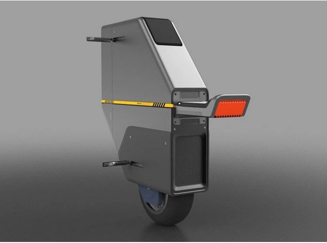 Xe có thiết kế hình hộp, có khả năng tự cân bằng chỉ với 1 bánh và cũng có thanh tay lái