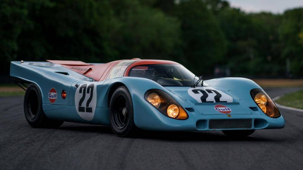Chiếc Porsche 917K này từng được nam diễn viên người Mỹ Steve McQuee sử dụng trong bộ phim "Le Mans" và hiện đang được bán đấu giá